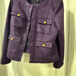 Elegant Purple Ultra Suede Women's Jacket